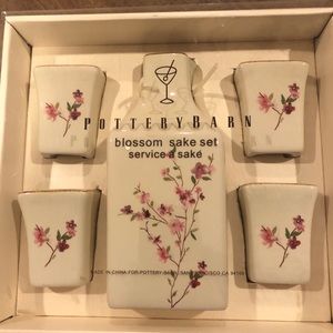 Pottery Barn Blossoms Sake Set